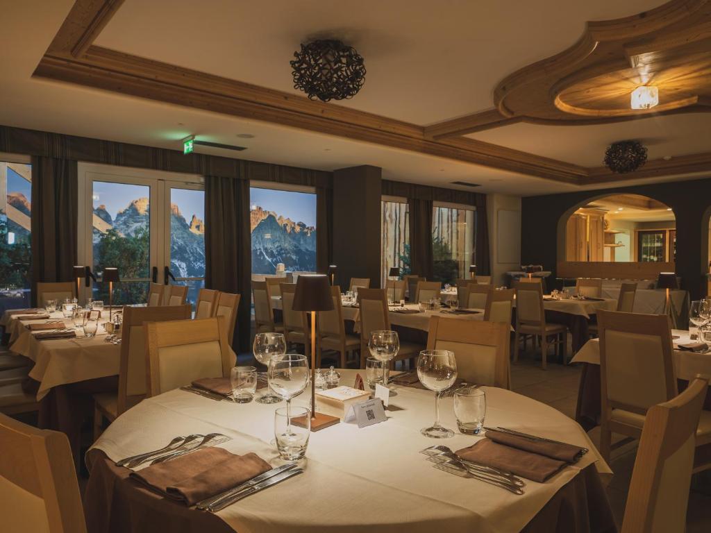 The Dining Room at Hotel Crozzon in Madonna di Campiglio